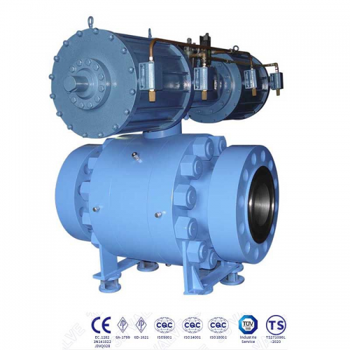 Pneumatic actuator ball valve